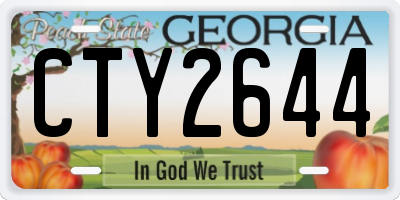GA license plate CTY2644