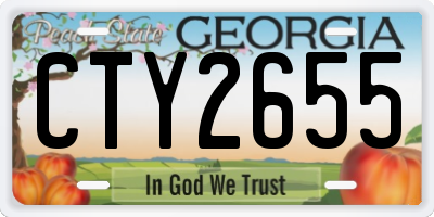 GA license plate CTY2655