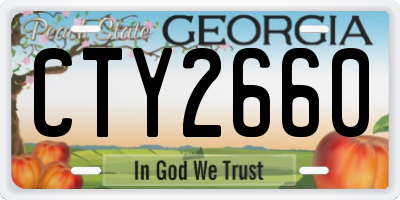 GA license plate CTY2660