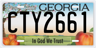 GA license plate CTY2661