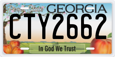 GA license plate CTY2662