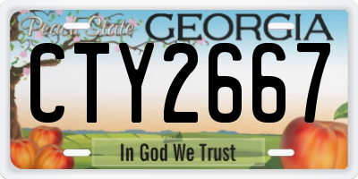 GA license plate CTY2667
