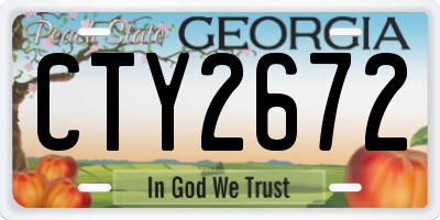 GA license plate CTY2672