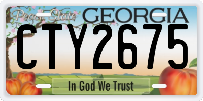GA license plate CTY2675