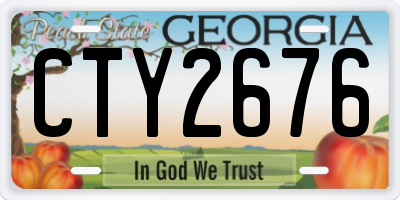 GA license plate CTY2676