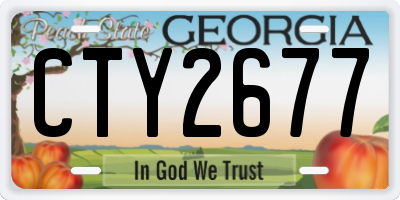 GA license plate CTY2677