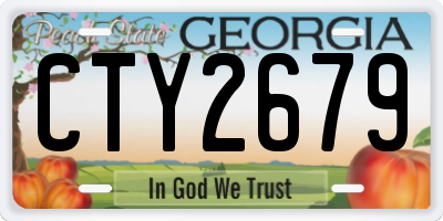 GA license plate CTY2679