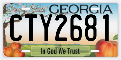 GA license plate CTY2681