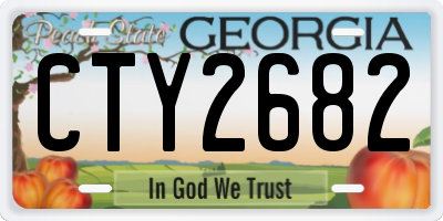 GA license plate CTY2682