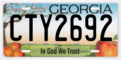 GA license plate CTY2692