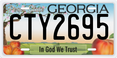 GA license plate CTY2695