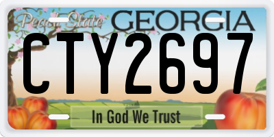 GA license plate CTY2697