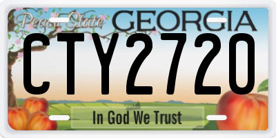 GA license plate CTY2720