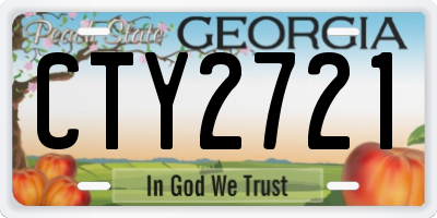 GA license plate CTY2721