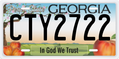 GA license plate CTY2722
