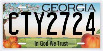 GA license plate CTY2724
