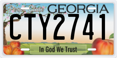 GA license plate CTY2741