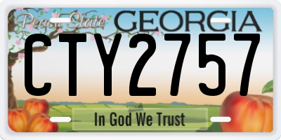 GA license plate CTY2757