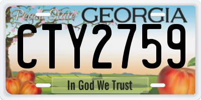 GA license plate CTY2759