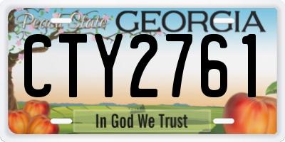 GA license plate CTY2761