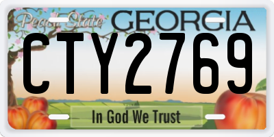 GA license plate CTY2769