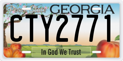 GA license plate CTY2771