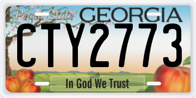 GA license plate CTY2773