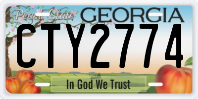 GA license plate CTY2774