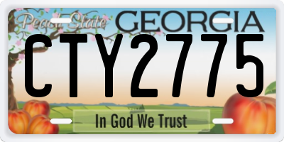 GA license plate CTY2775