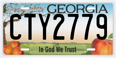 GA license plate CTY2779