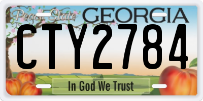 GA license plate CTY2784