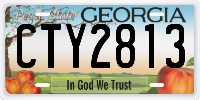 GA license plate CTY2813