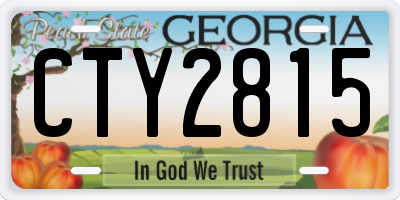 GA license plate CTY2815