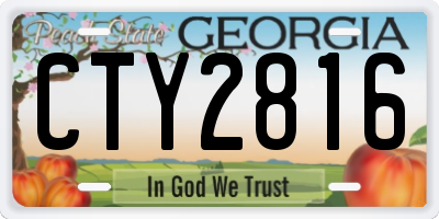 GA license plate CTY2816