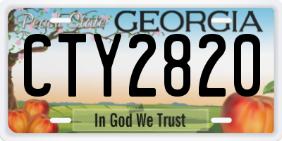GA license plate CTY2820