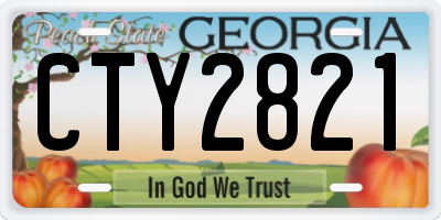 GA license plate CTY2821