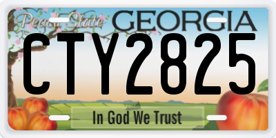 GA license plate CTY2825