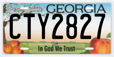 GA license plate CTY2827