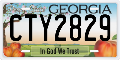 GA license plate CTY2829