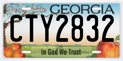 GA license plate CTY2832