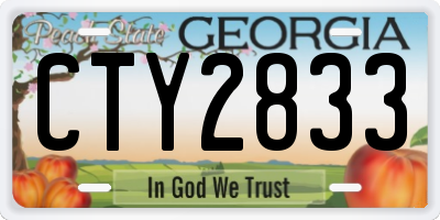 GA license plate CTY2833