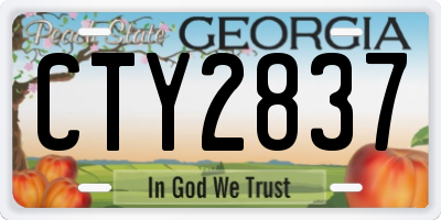 GA license plate CTY2837