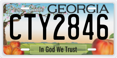 GA license plate CTY2846
