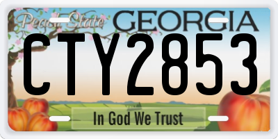 GA license plate CTY2853
