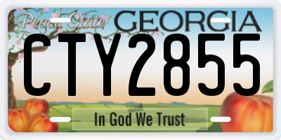 GA license plate CTY2855