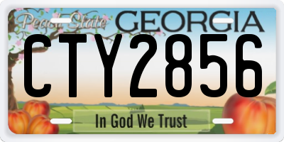 GA license plate CTY2856