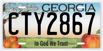 GA license plate CTY2867