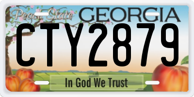 GA license plate CTY2879