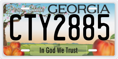 GA license plate CTY2885