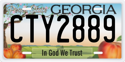 GA license plate CTY2889